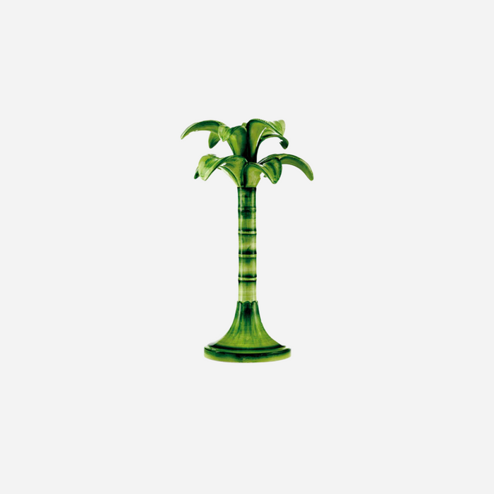 Large Green Palm Tree Candlestick