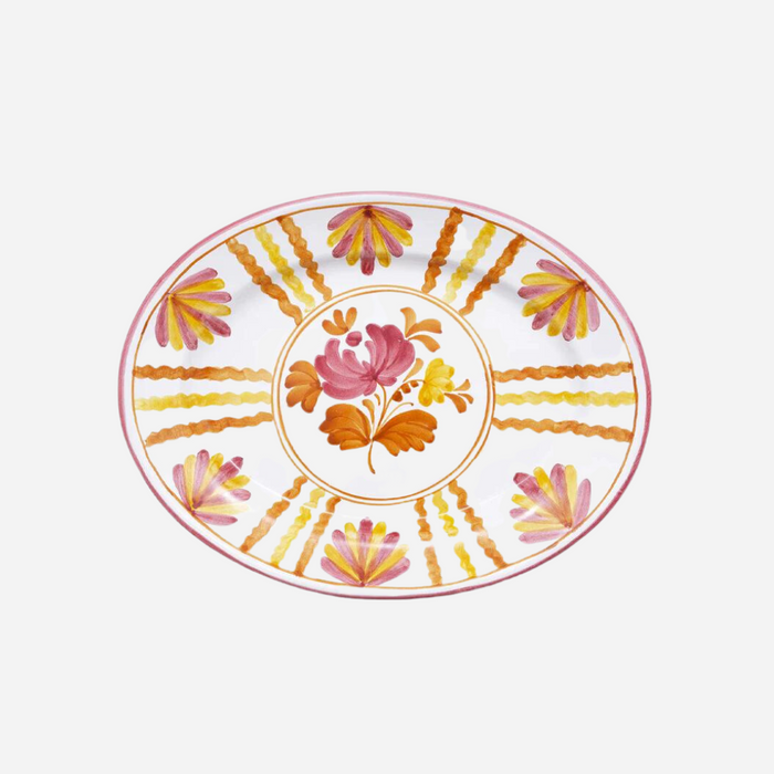 Blossom Yellow Oval Serving Plate