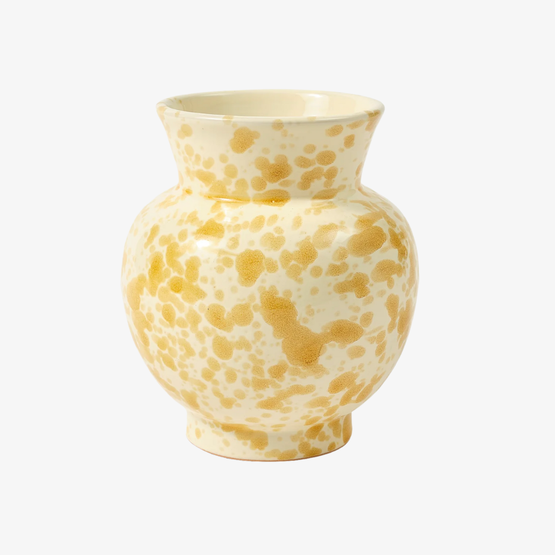 Speckled Yellow Vase