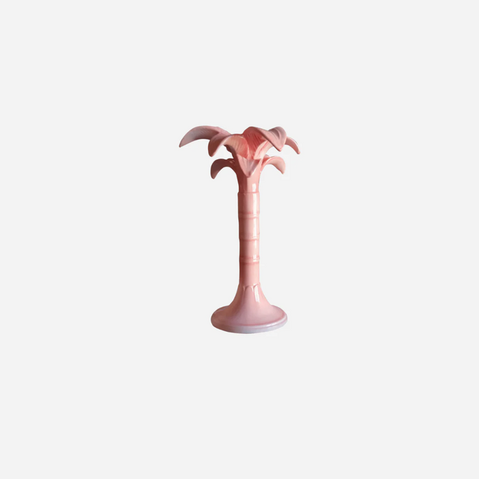 Large Pink Palm Tree Candlestick