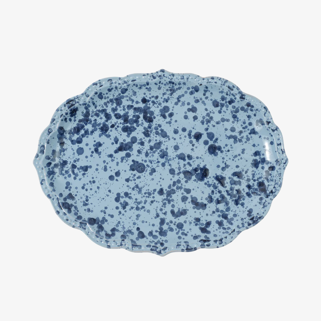 Speckled Blue Serving Plate