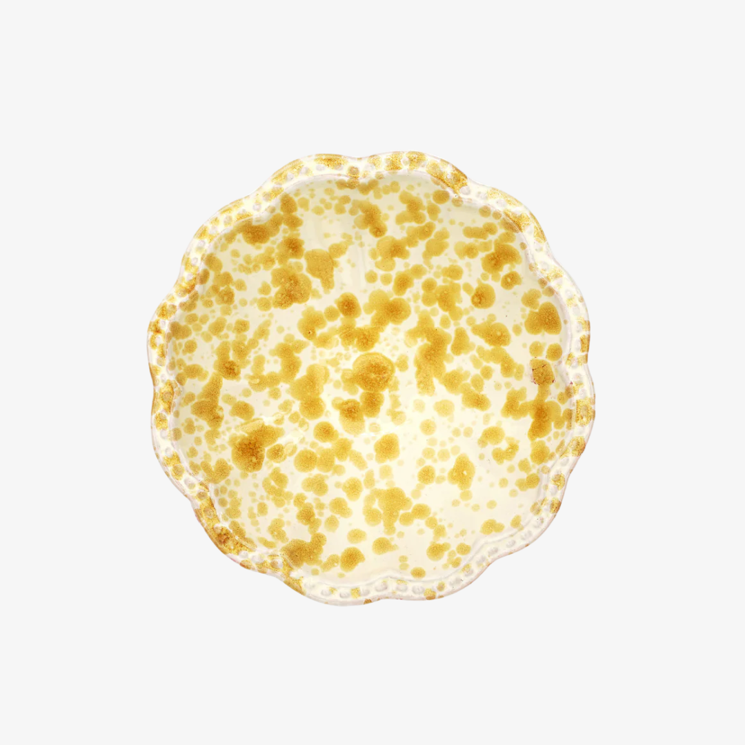 Speckled Small Yellow Bowl, Set of 4