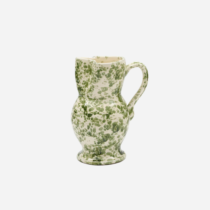 Speckled Green and White Pitcher