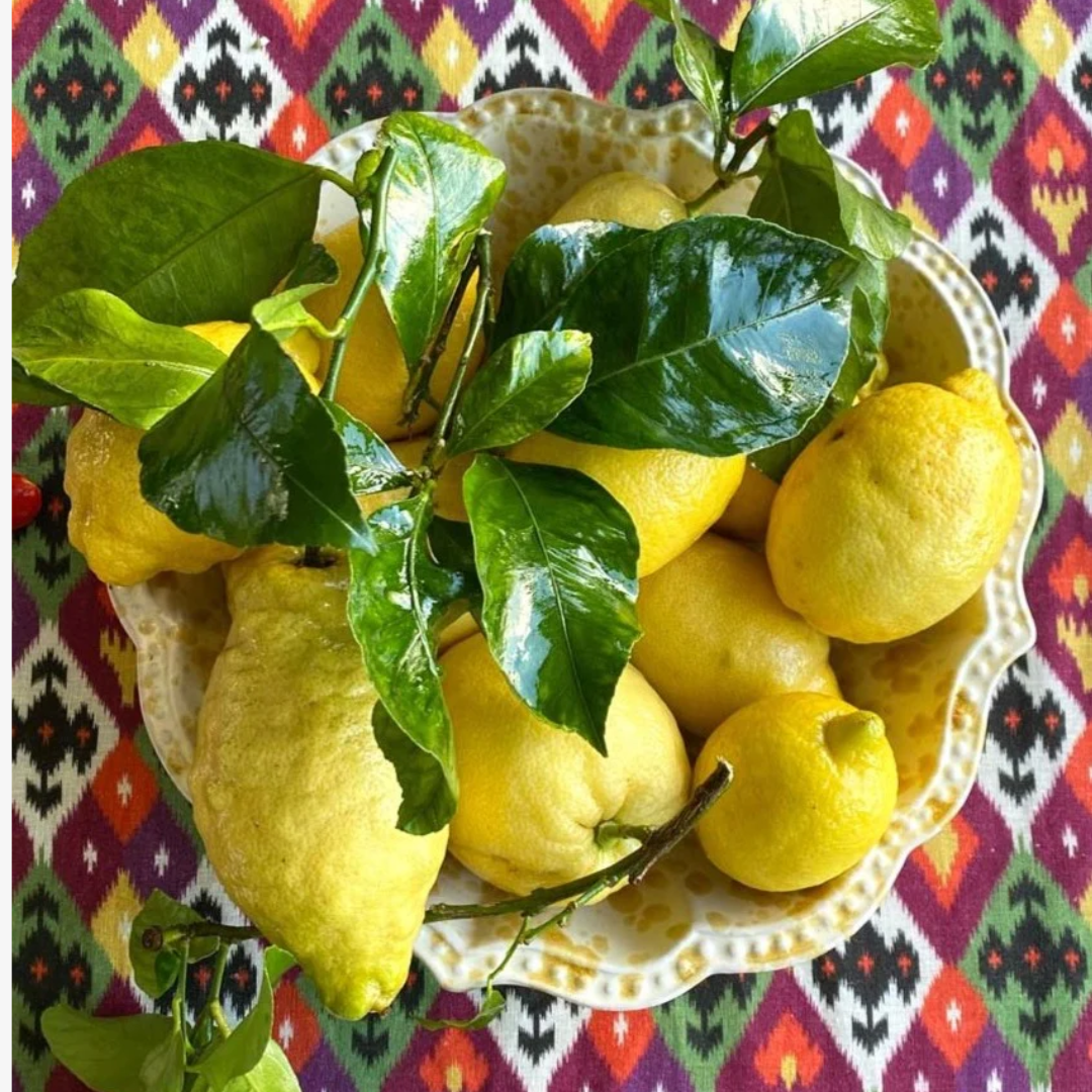 Speckled Yellow Serving Bowl