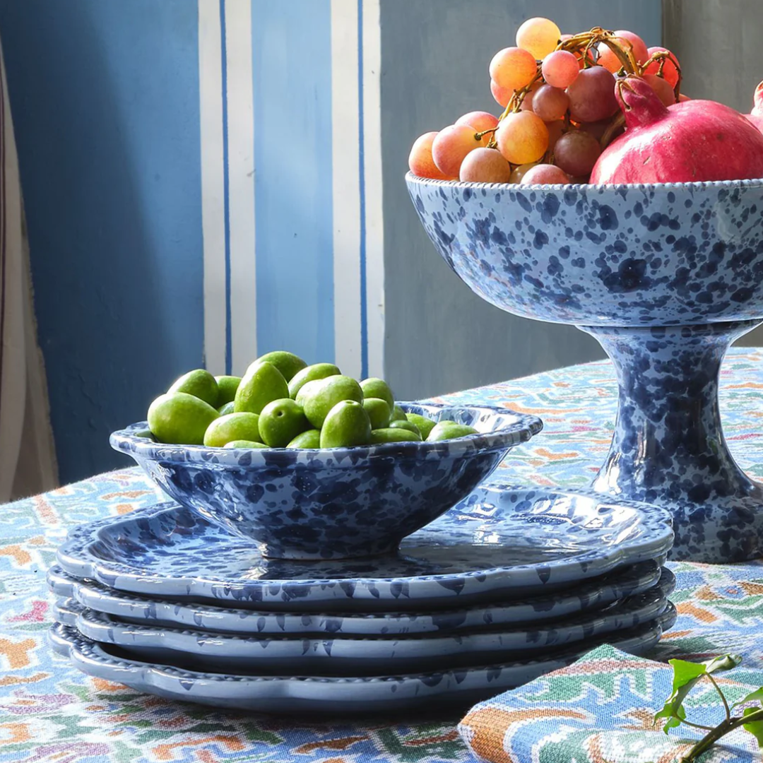 Speckled Small Blue Bowl, Set of 4