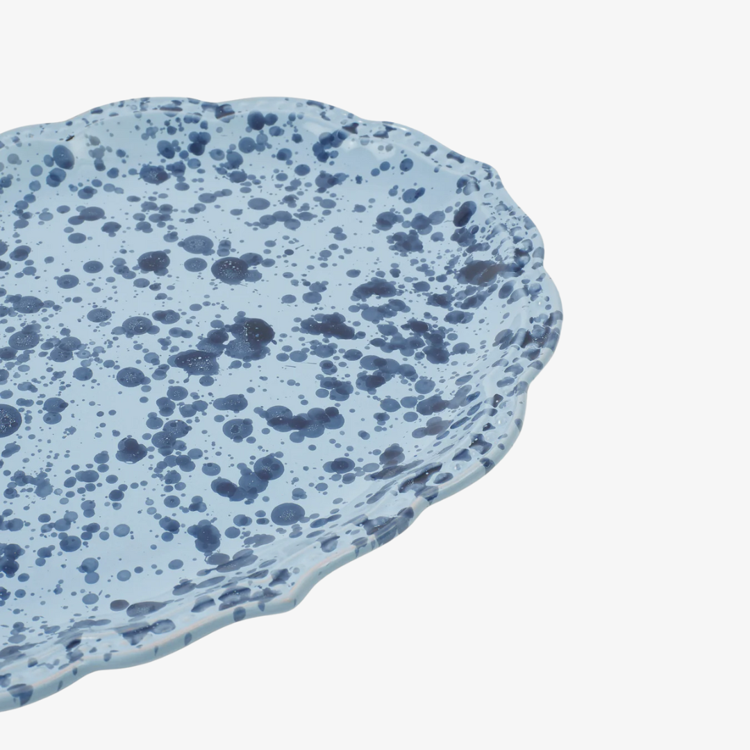 Speckled Blue Serving Plate