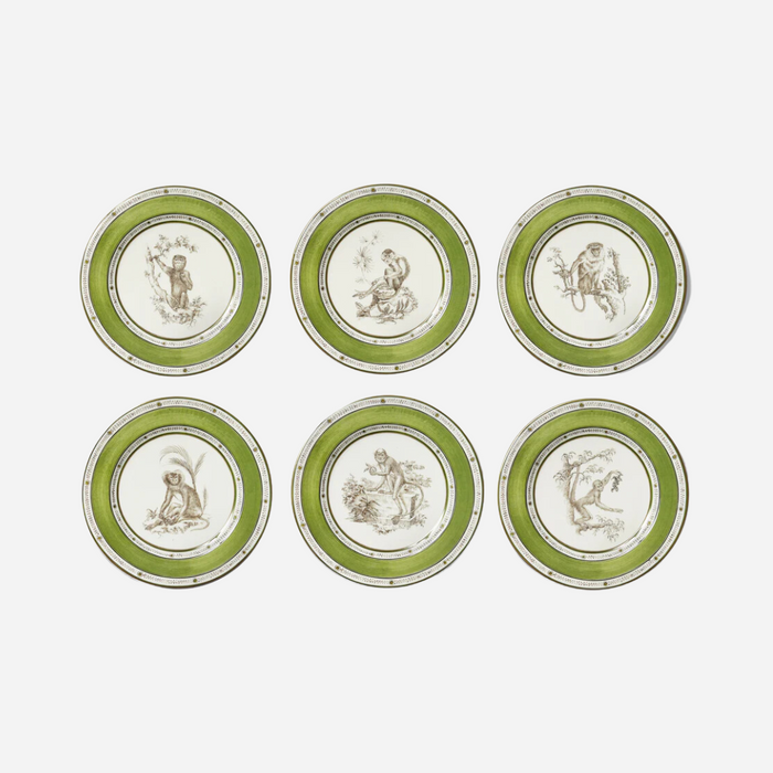 Green Monkeys Plates, Designs 1-6