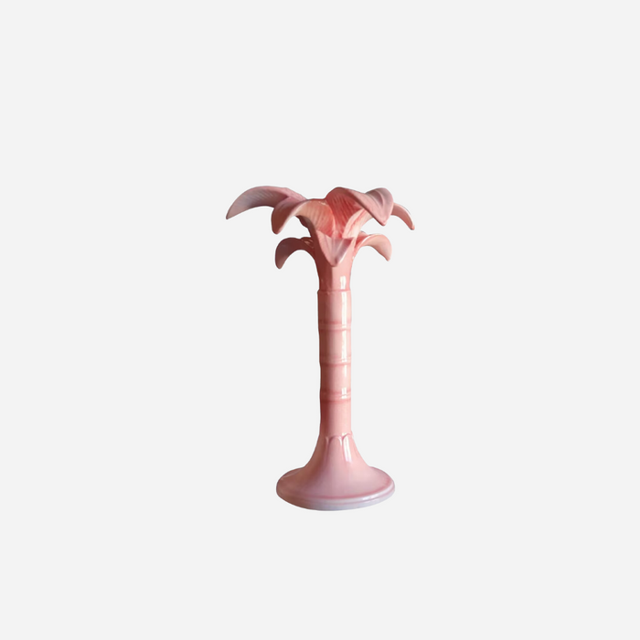 Medium Pink Palm Tree Candlestick