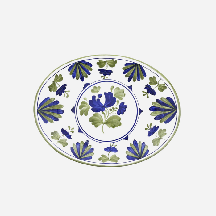 Blossom Blue Oval Serving Plate