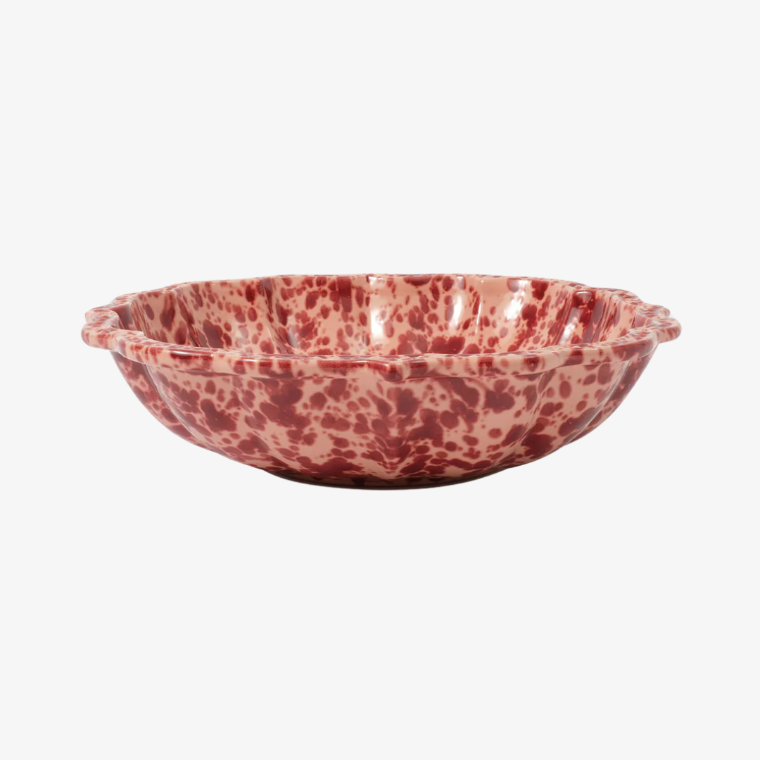 Speckled Pink Serving Bowl
