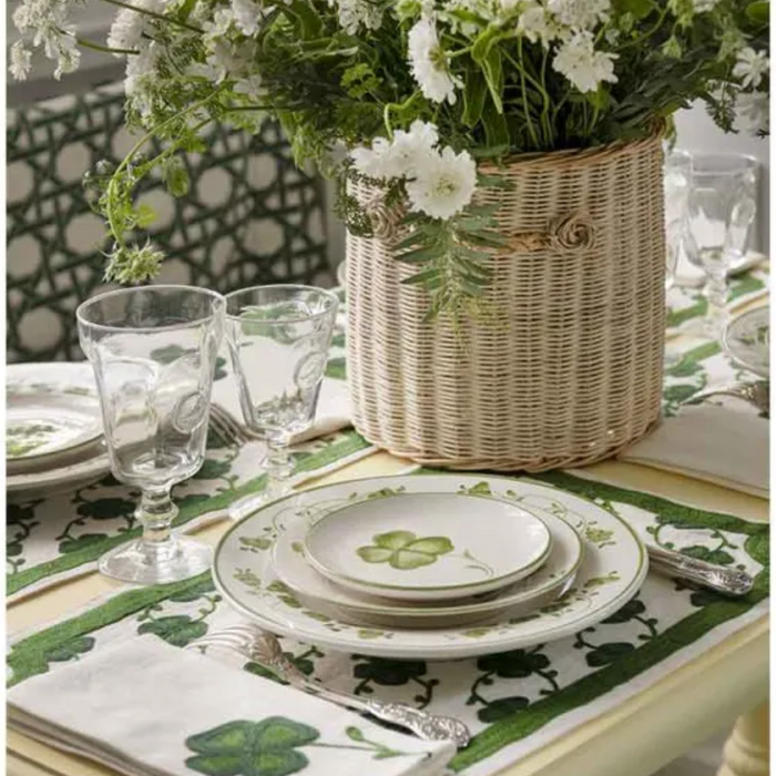 Wish Me Luck Green Dinner Plate, Set of 6