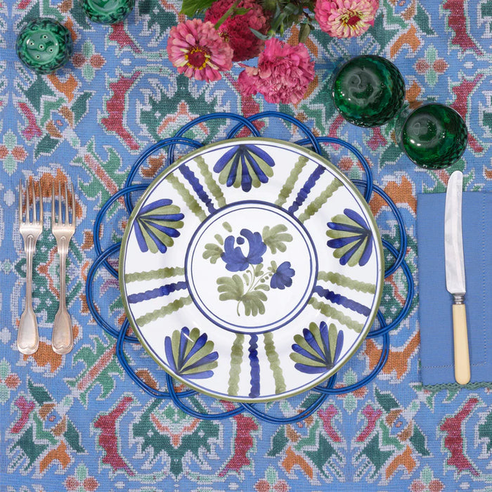 Blue Wicker Placemat, Set of 4