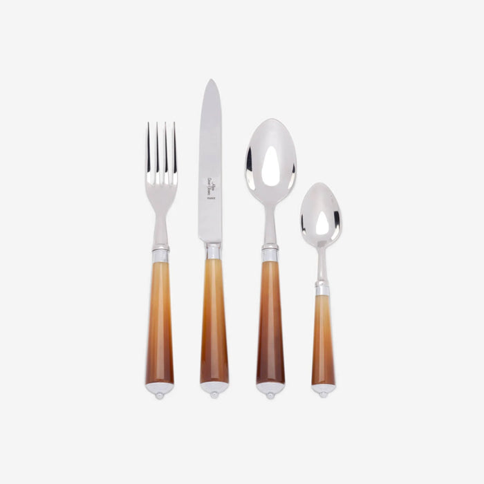 Julia Dark Horn 4-Piece Cutlery Set