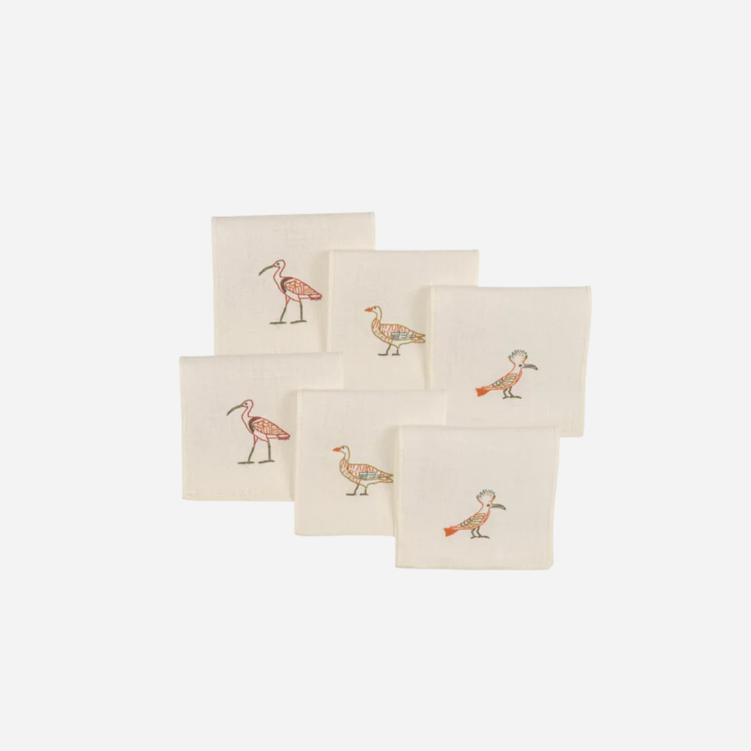 Birdlife Napkin, Set of 6