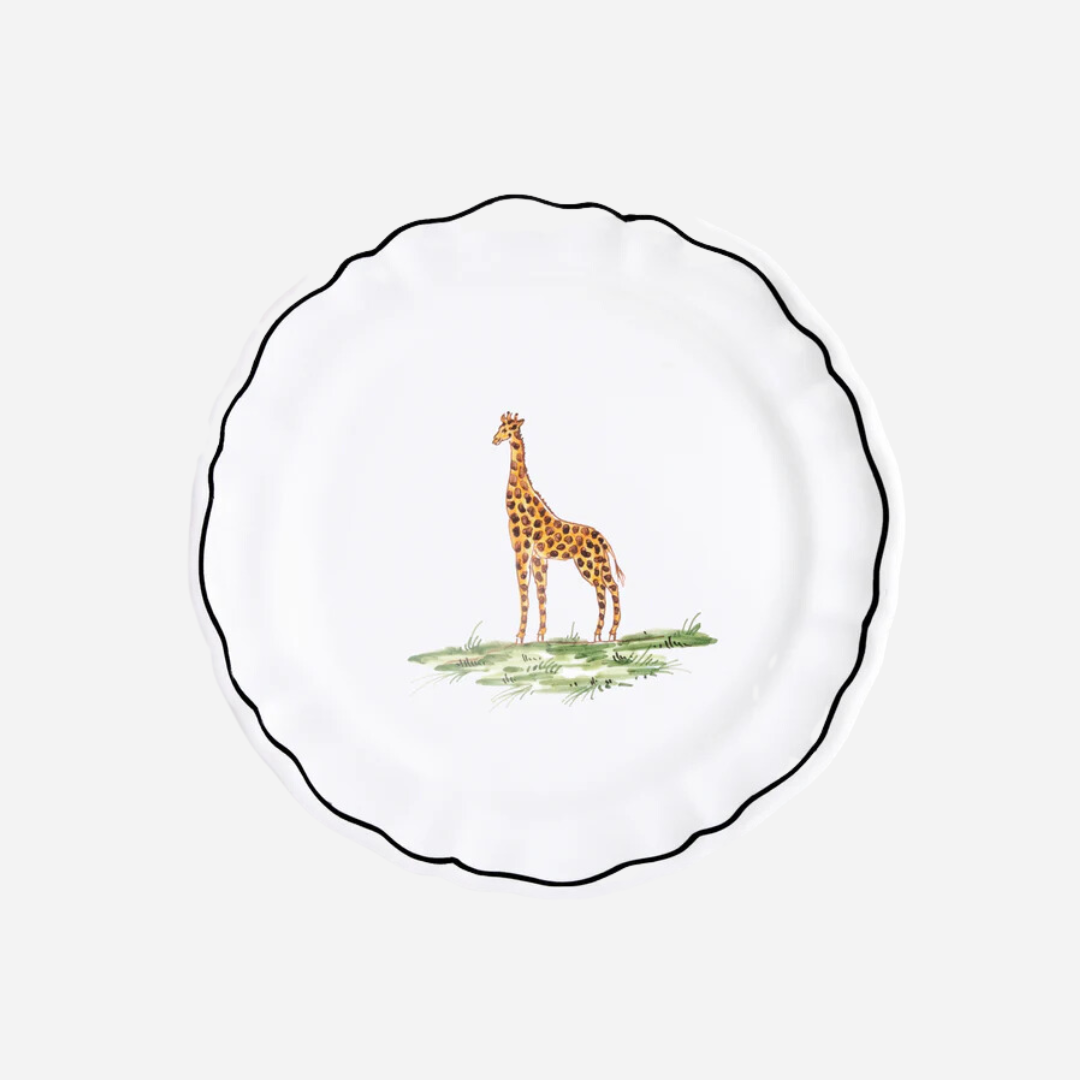 La Savane Giraffe Salad Plate, Set of 2