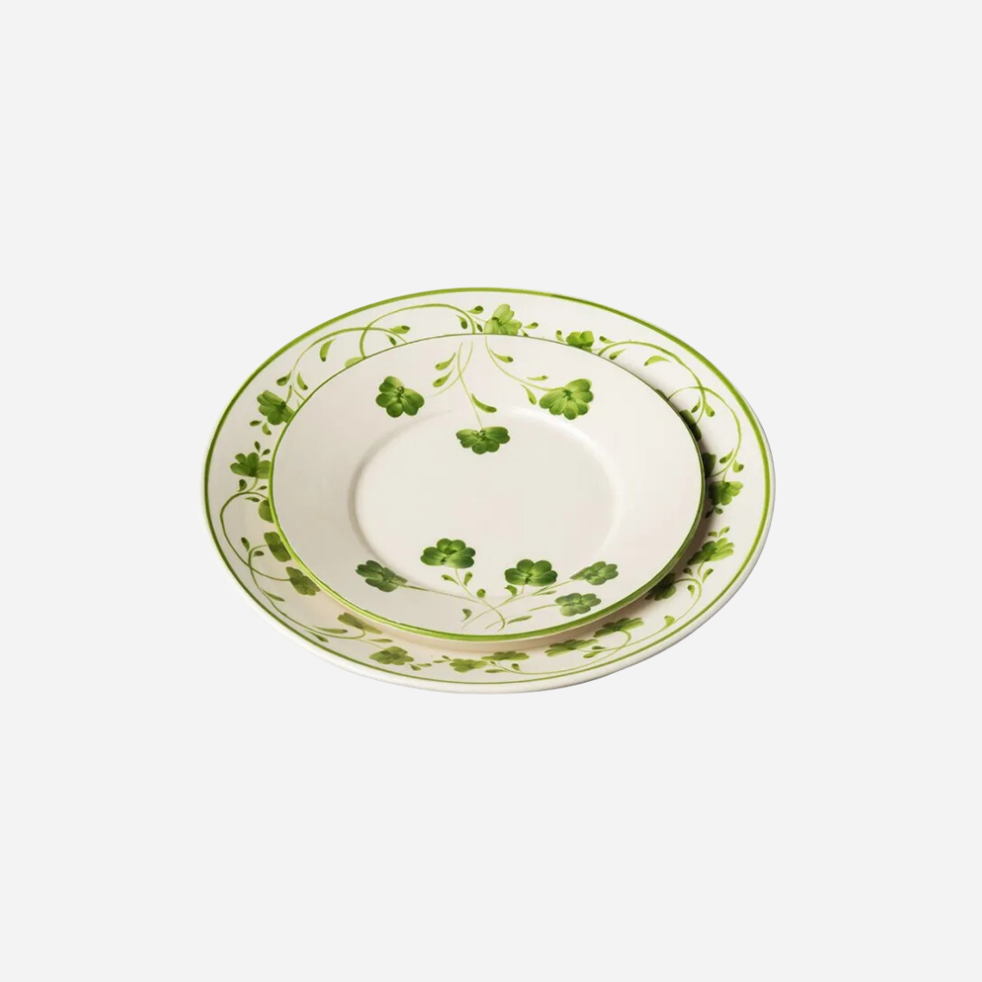 Wish Me Luck Green Dinner Plate, Set of 6