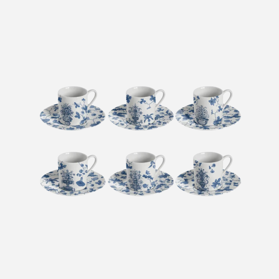 Garden of Eden Coffee Cups, Set of 6