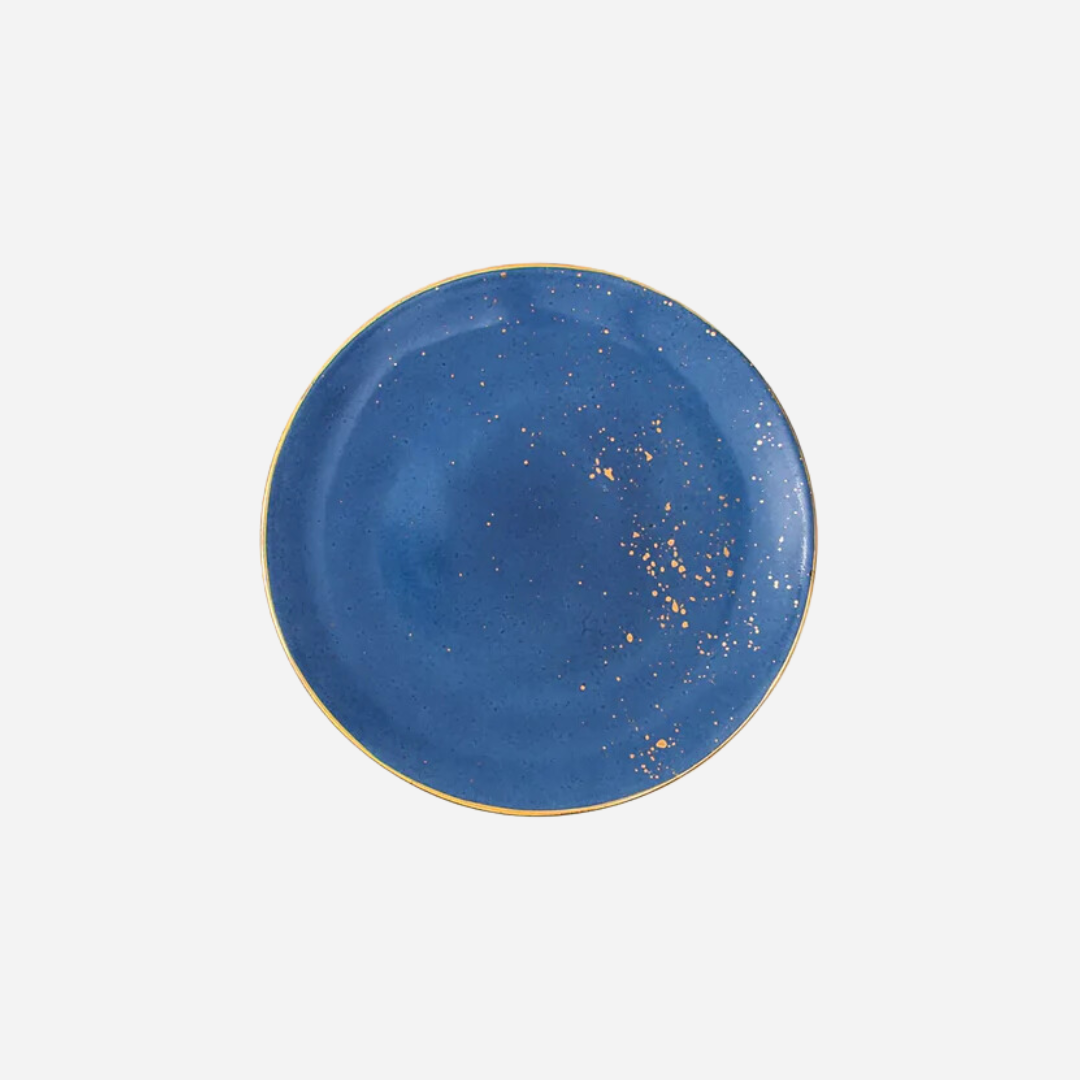 Golden Blue Bread Plate, Set of 4