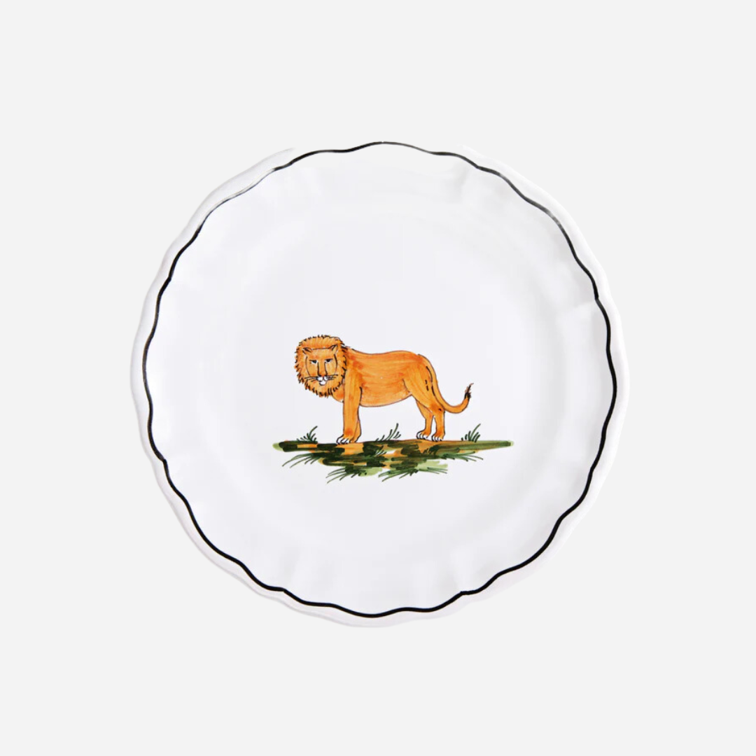 La Savane Lion Salad Plate, Set of 2