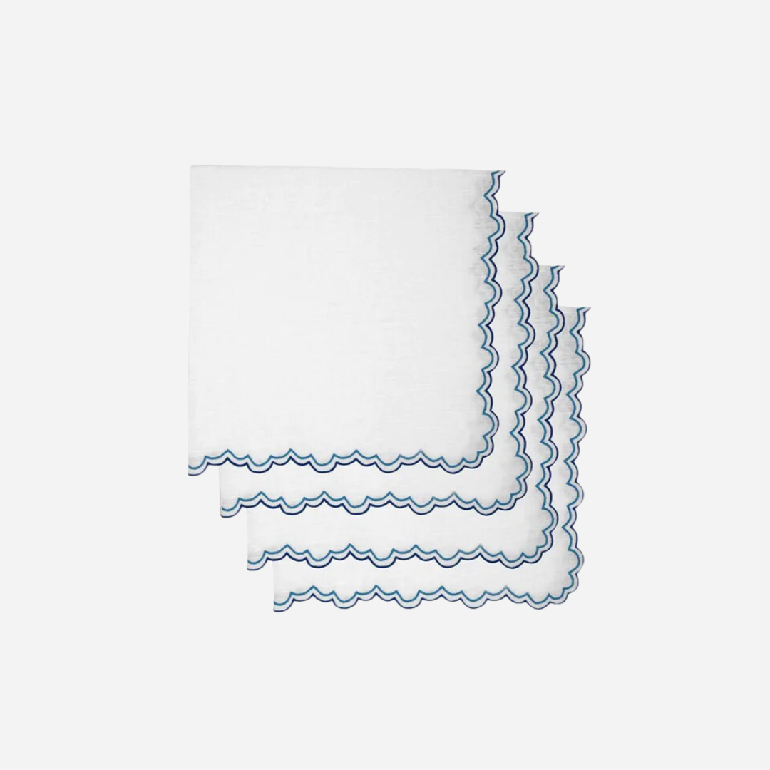 Escamas Azul Napkins, Set of 4