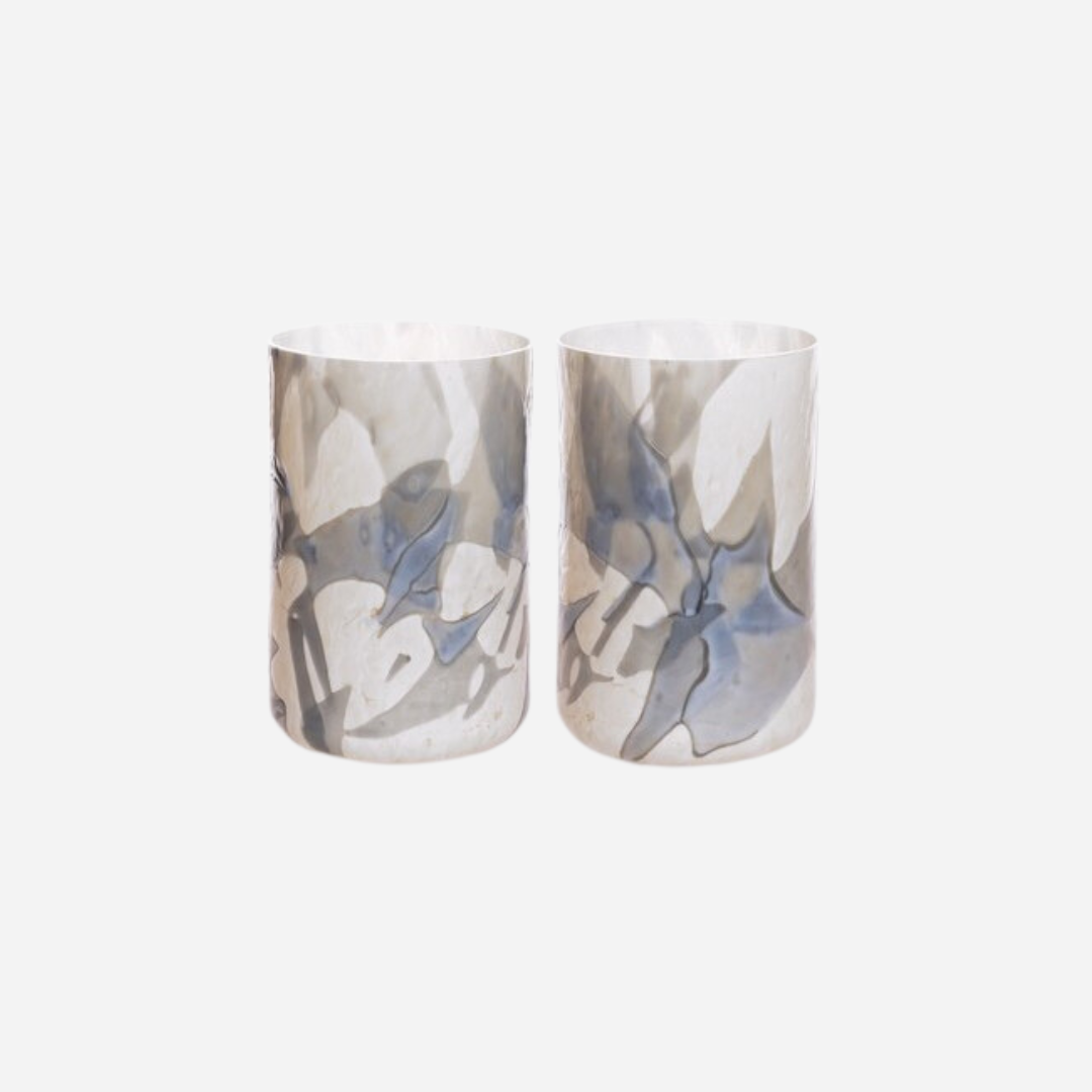 Nougat Gray Tumblers, Set of 2