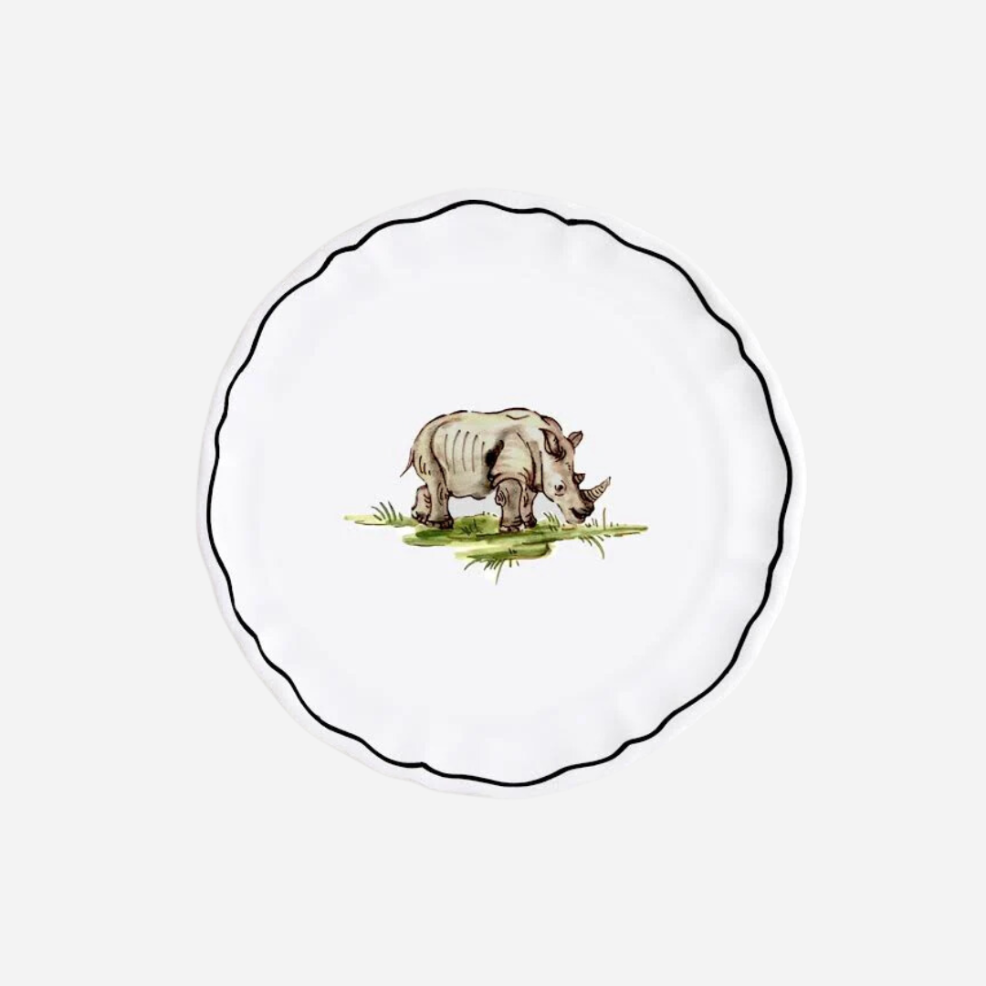 La Savane Rhino Salad Plate, Set of 2