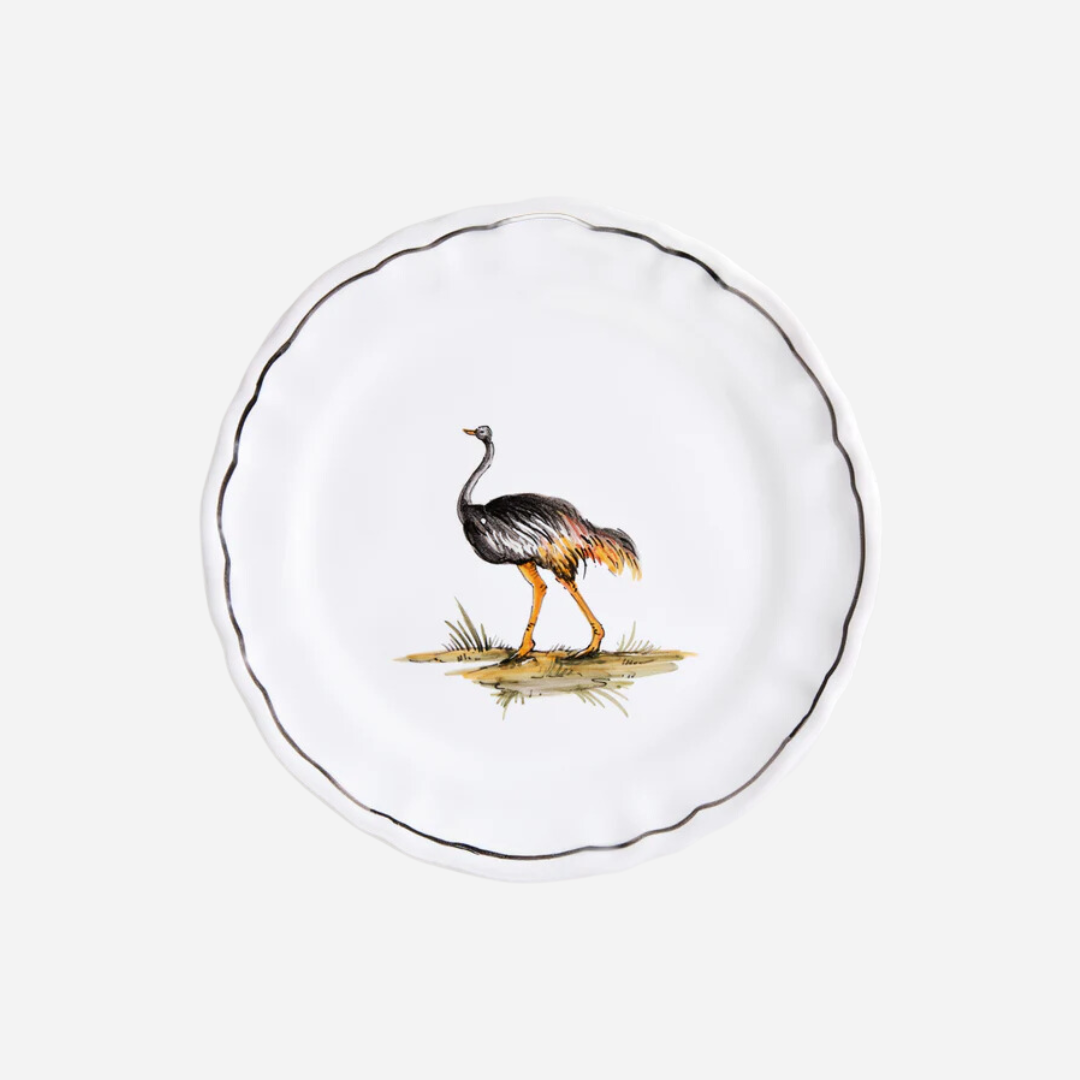 La Savane Ostrich Salad Plate, Set of 2