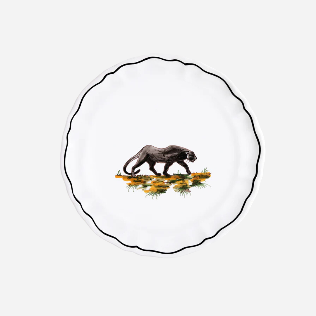 La Savane Panther Salad Plate, Set of 2