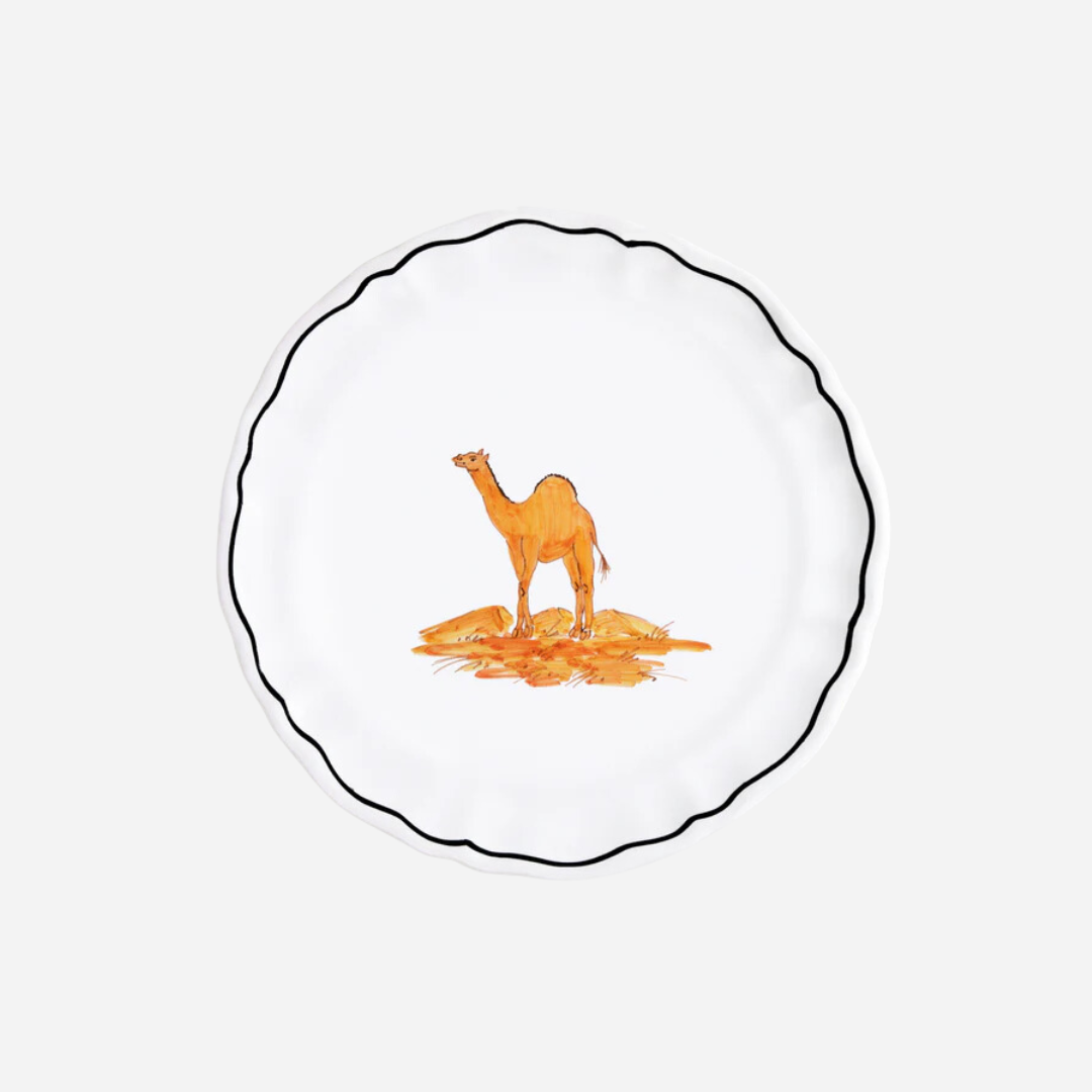 La Savane Camel Salad Plate, Set of 2