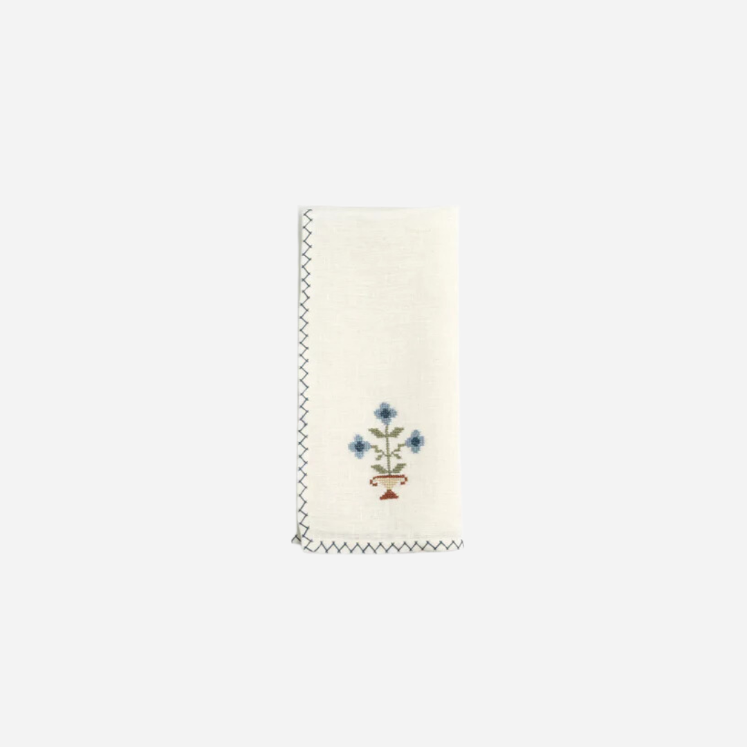 Bouquet Blue Napkin, Set of 4