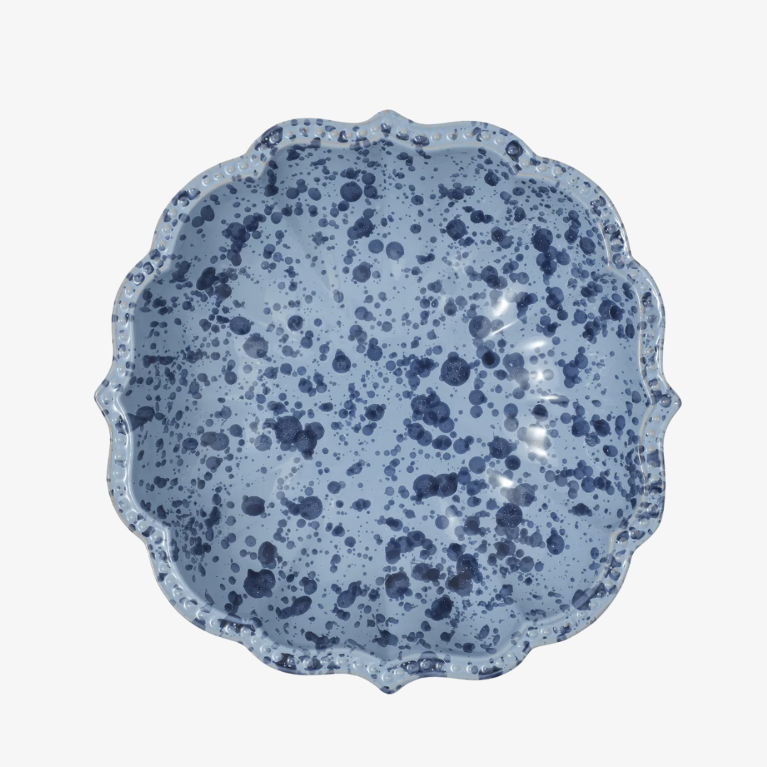 Speckled Blue Serving Bowl