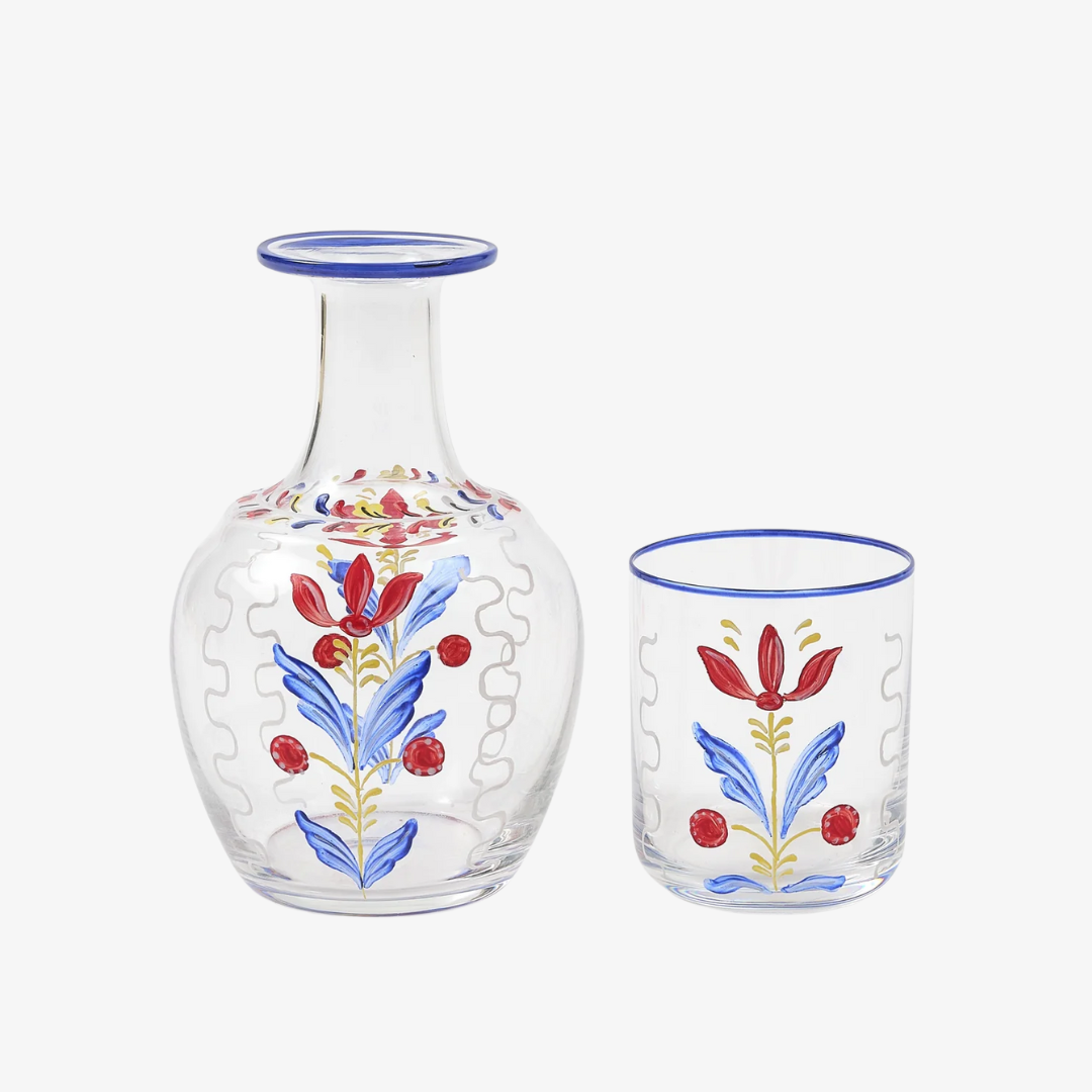 Murano Bucaneve Hand-Painted Bedside Set