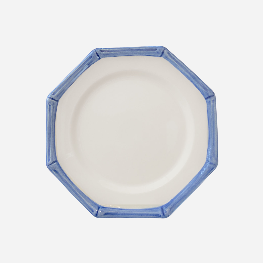 BAMBOO DINNER PLATE, AZUR