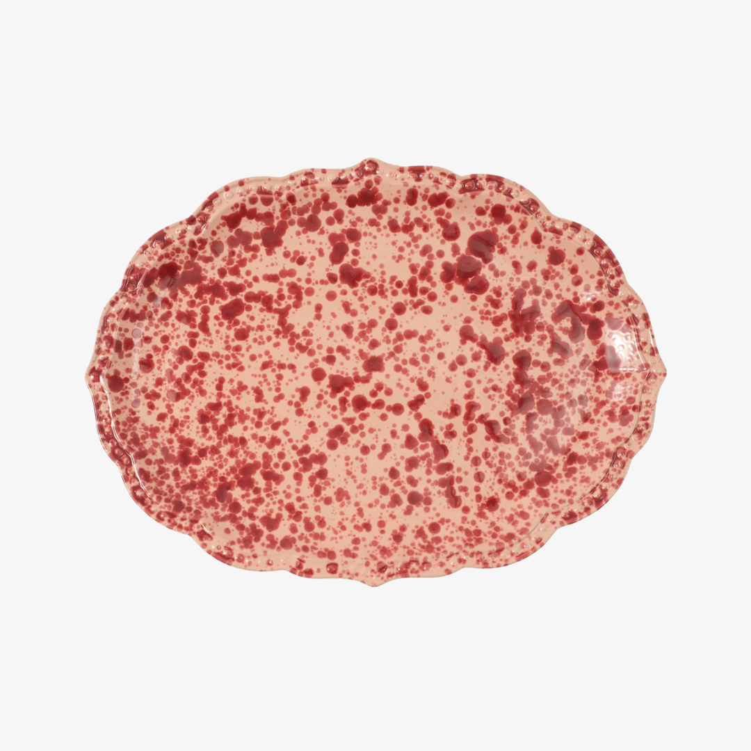 Speckled Pink Serving Plate