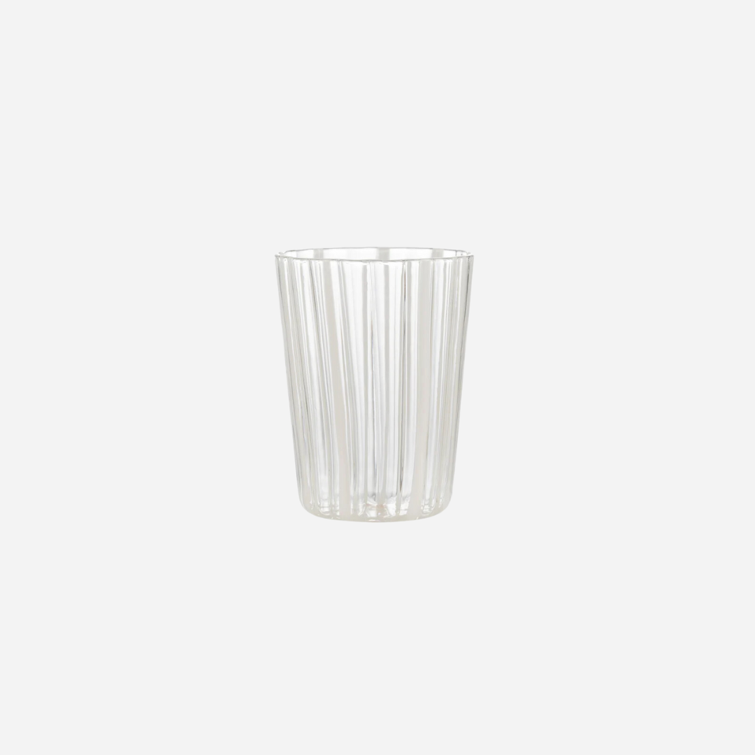 Carlos White Glass Tumbler, Set of 2