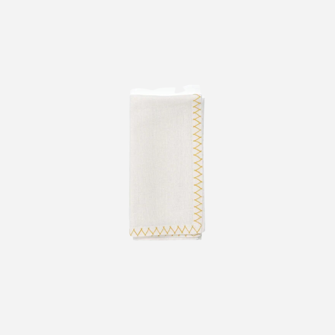 Zig Zag Amber Napkin, Set of 4