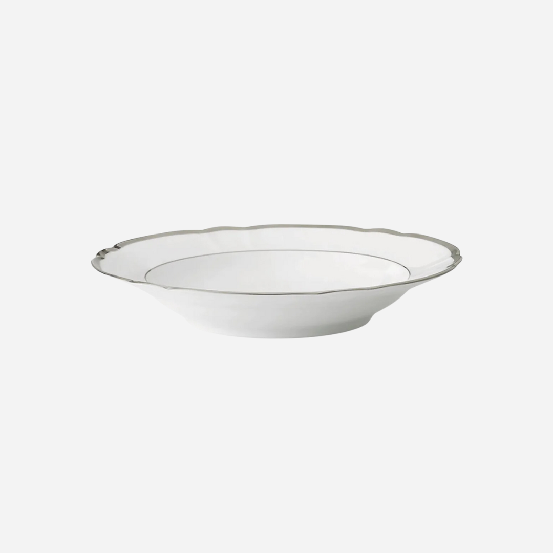 Colette Platinum Rim Soup Plate, Set of 4