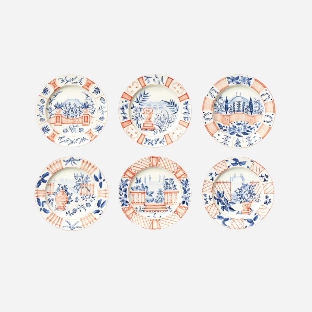 Italian Views Dinner Plates, Set of 6