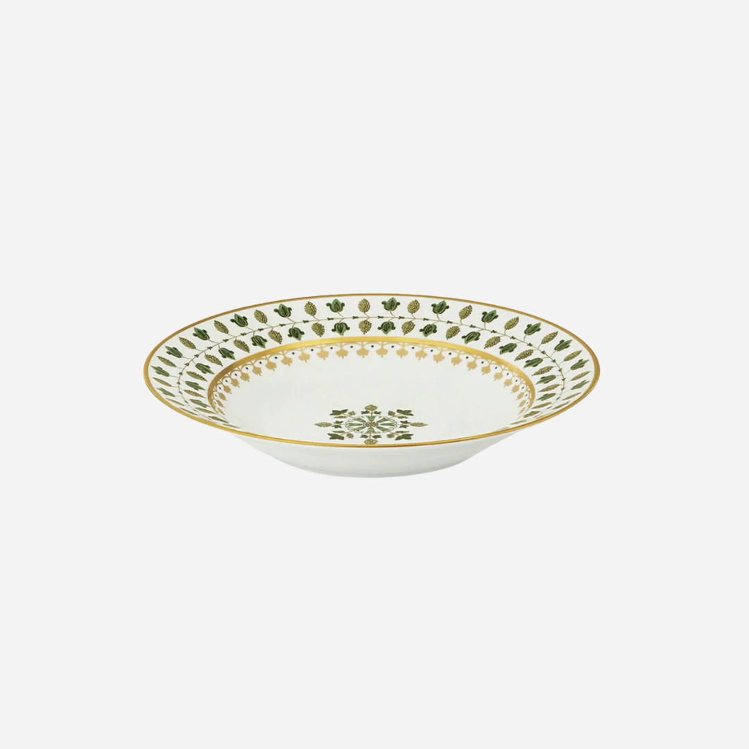 Matignon Green Rim Soup Plate