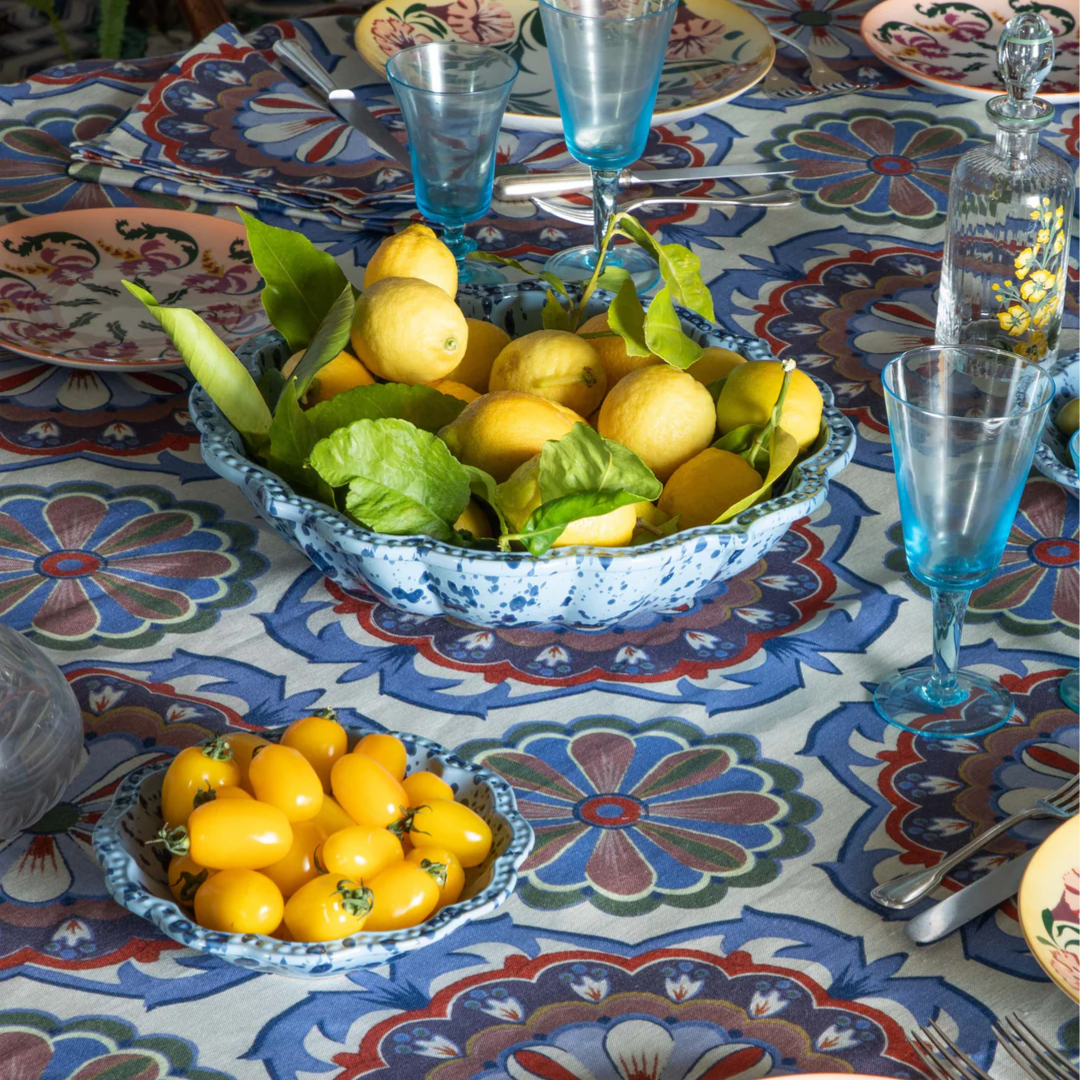 Speckled Blue Serving Bowl