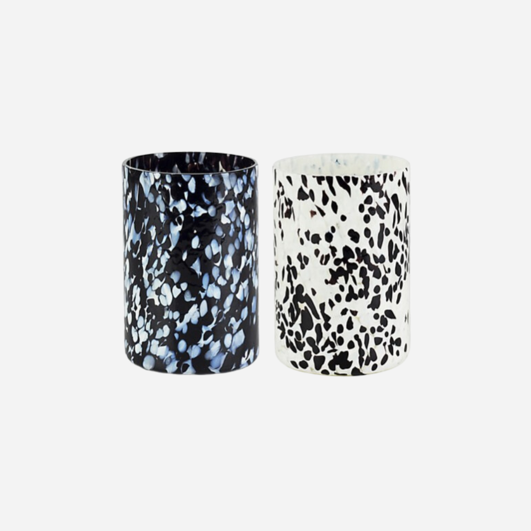 Macchia Black and White Mix Tumblers, Set of 2