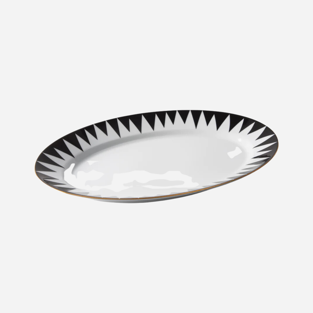 Punk Black Oval Serving Platter