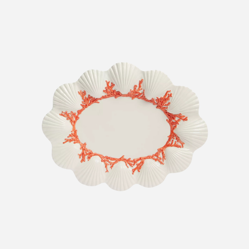 Saint Jacques Coral Tray, Red