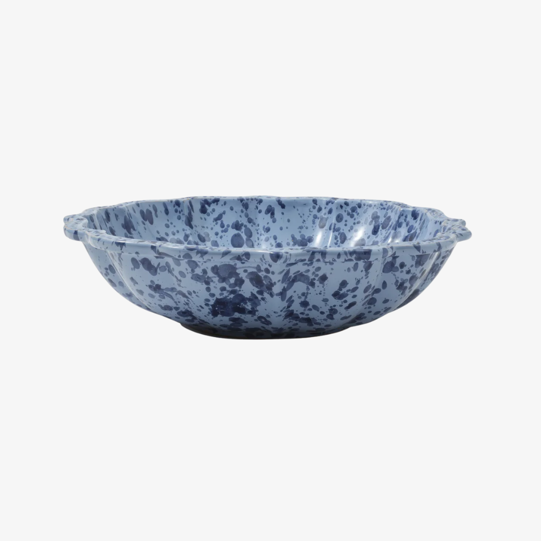 Speckled Blue Serving Bowl