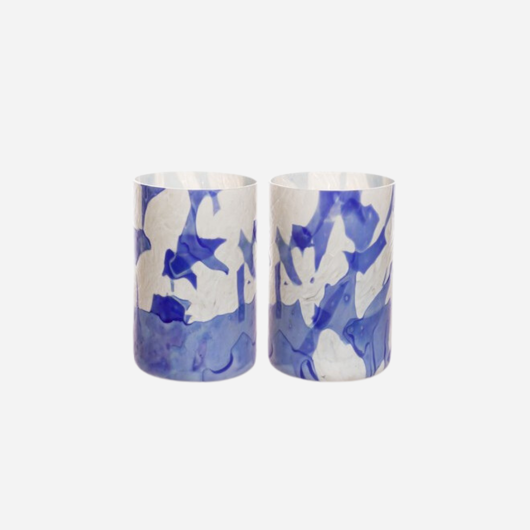 Nougat Blue Tumblers, Set of 2