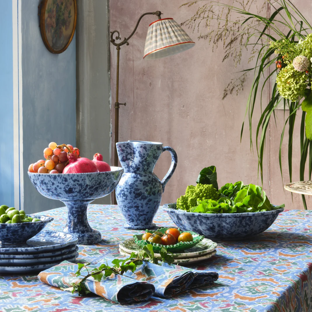 Speckled Blue Serving Bowl