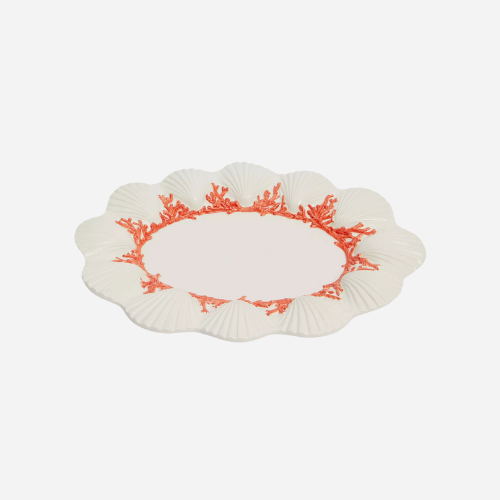 Saint Jacques Coral Tray, Red