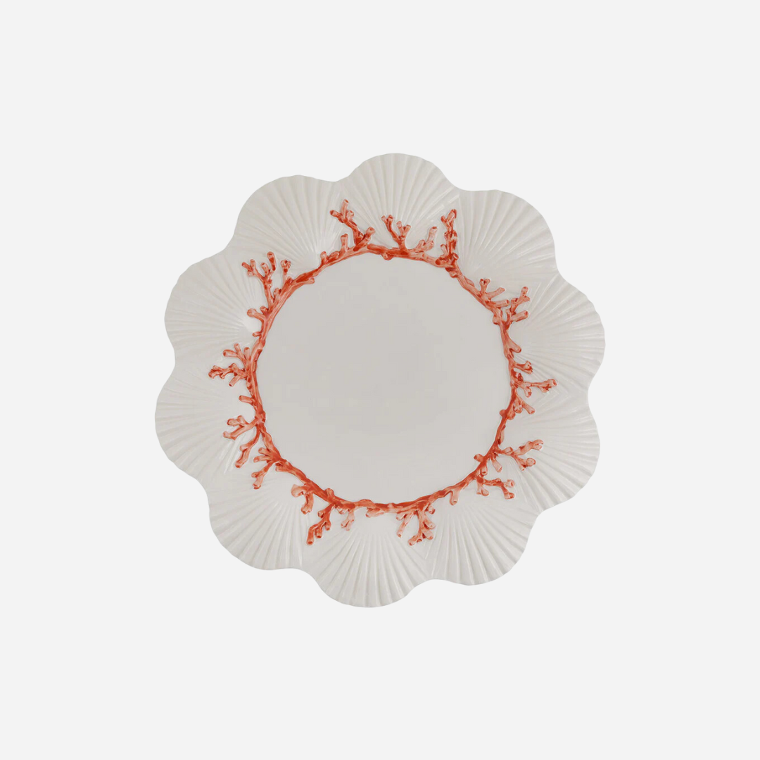 Saint Jacques Coral Red Salad Plates, Set of 4