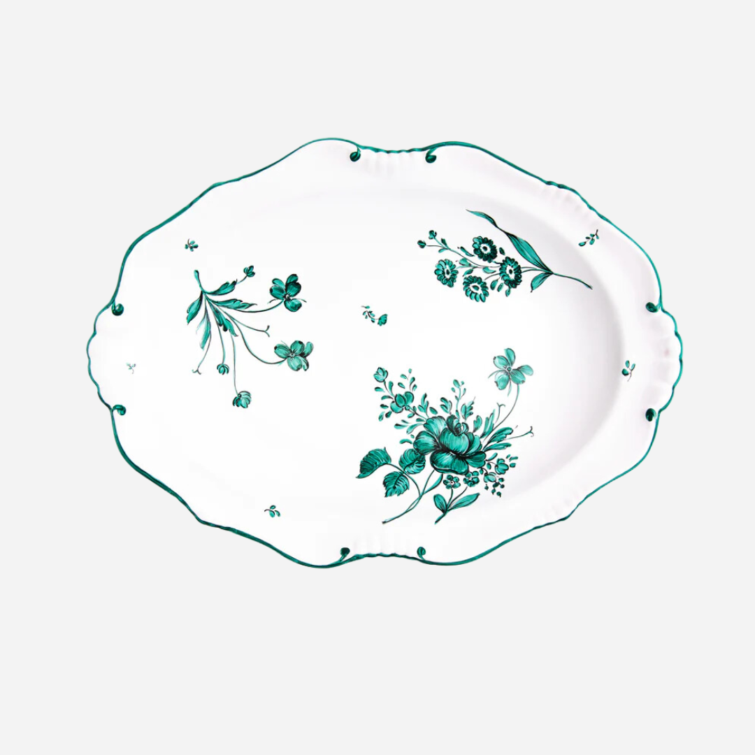 Camaïeu Medium Oval Dish, Vert