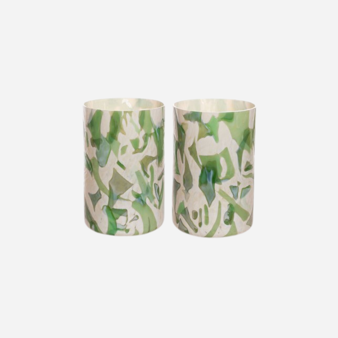 Nougat Green Tumblers, Set of 2